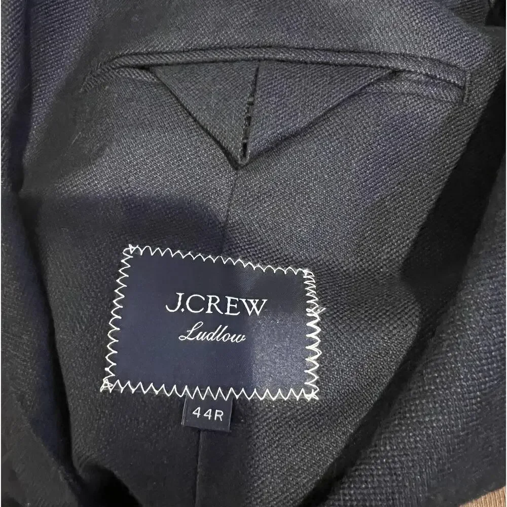 J. Crew Ludlow Slim-fit suit jacket English cotton-wool blend Navy Blue Size 44R